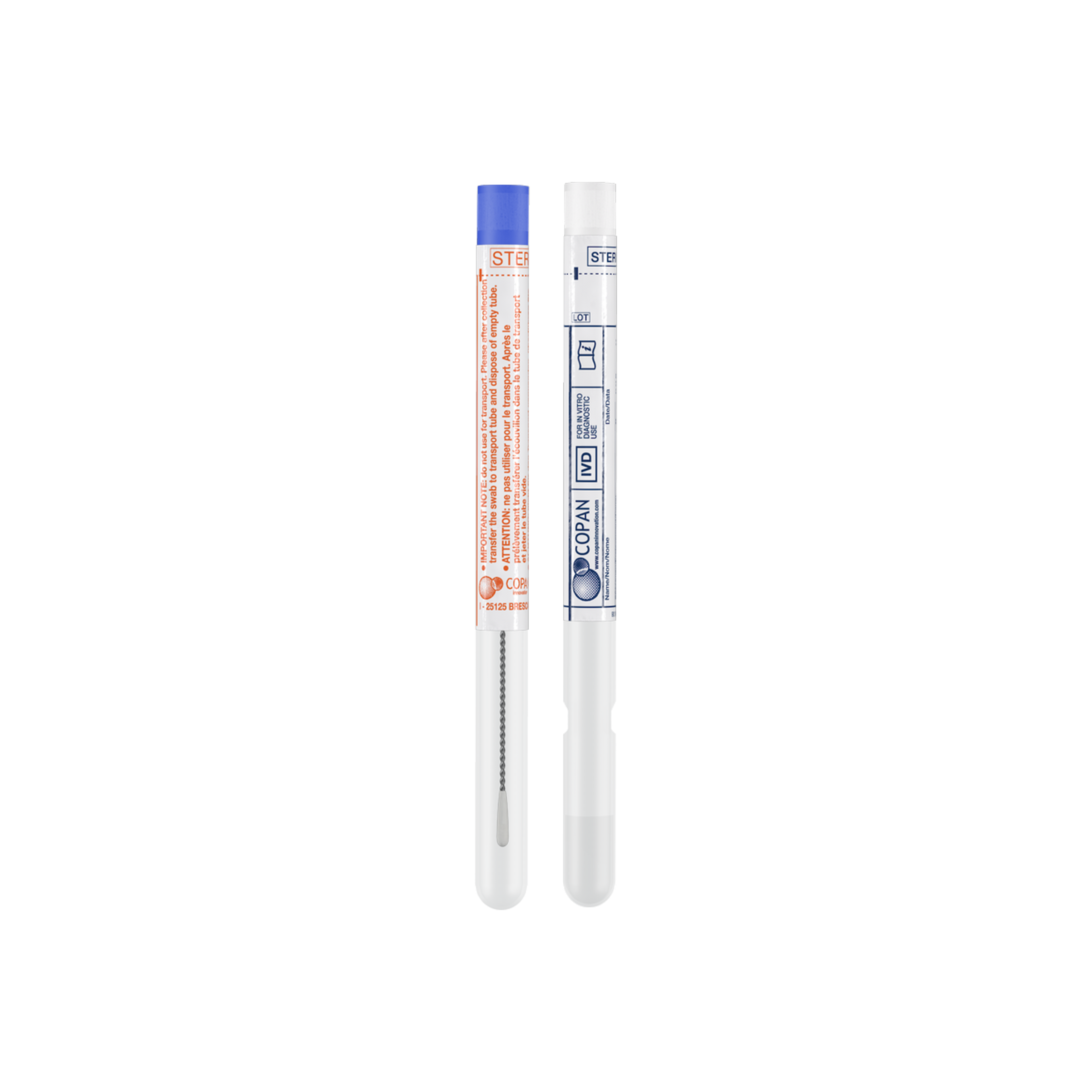 Transystem™ Abstrichtupfer, flex. gedr. Draht, Amies-Gel mit Kohle