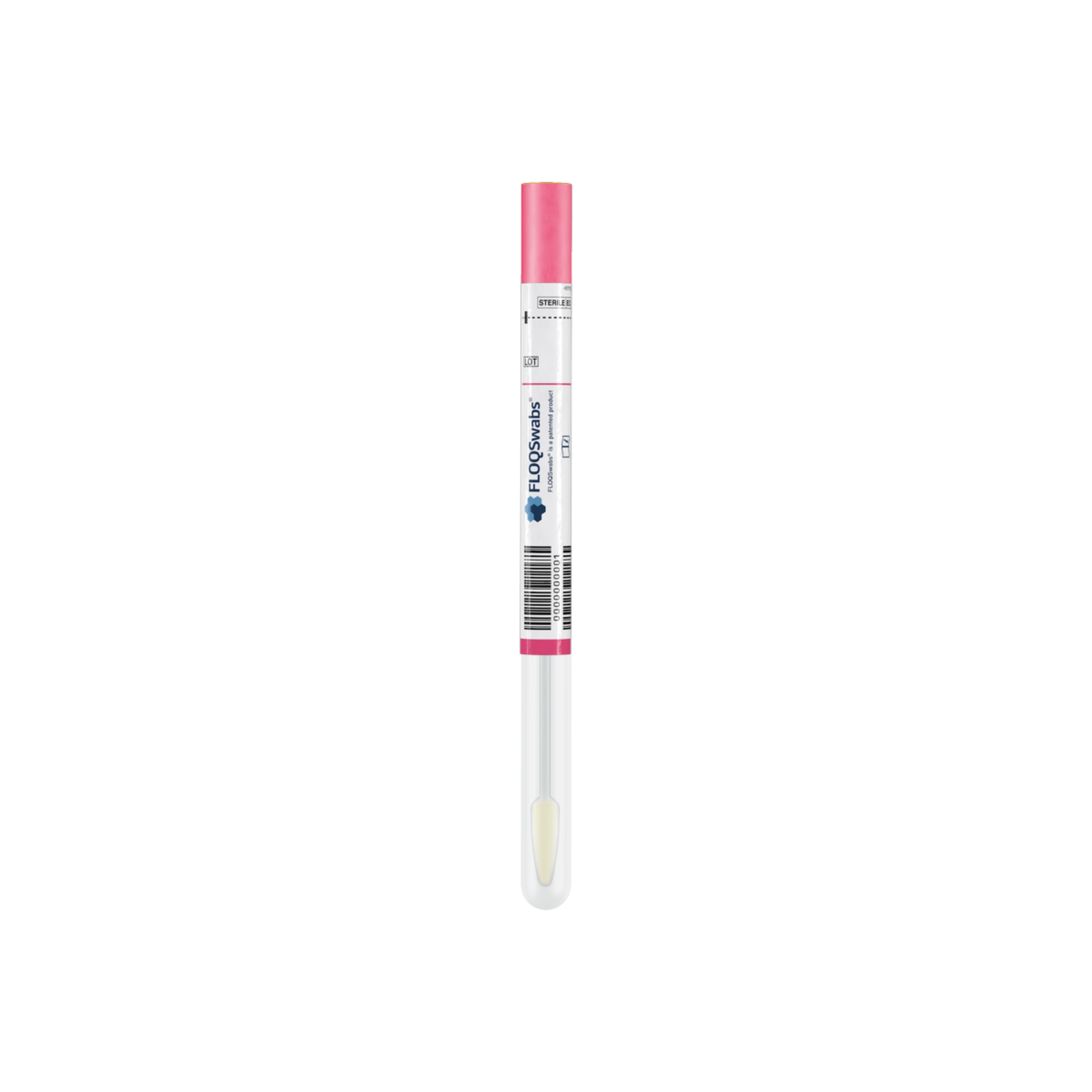 SVC FLOQSwab® regulär Plus im Röhrchen, abziehb. Barcode