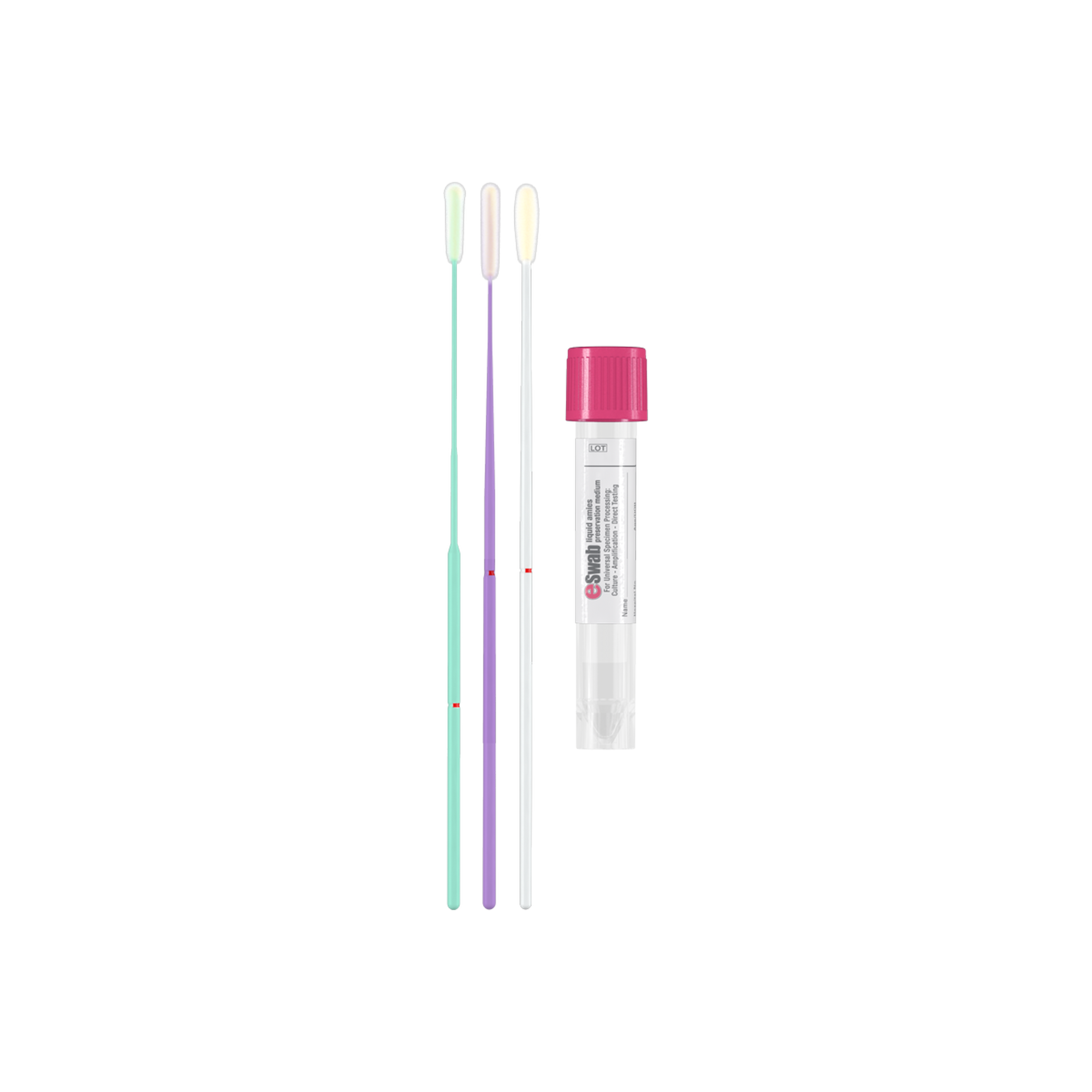 eSwab® mit 3 FLOQSwabs reg., urethr., nasophar., 1 mL flüss. Amies-Medium