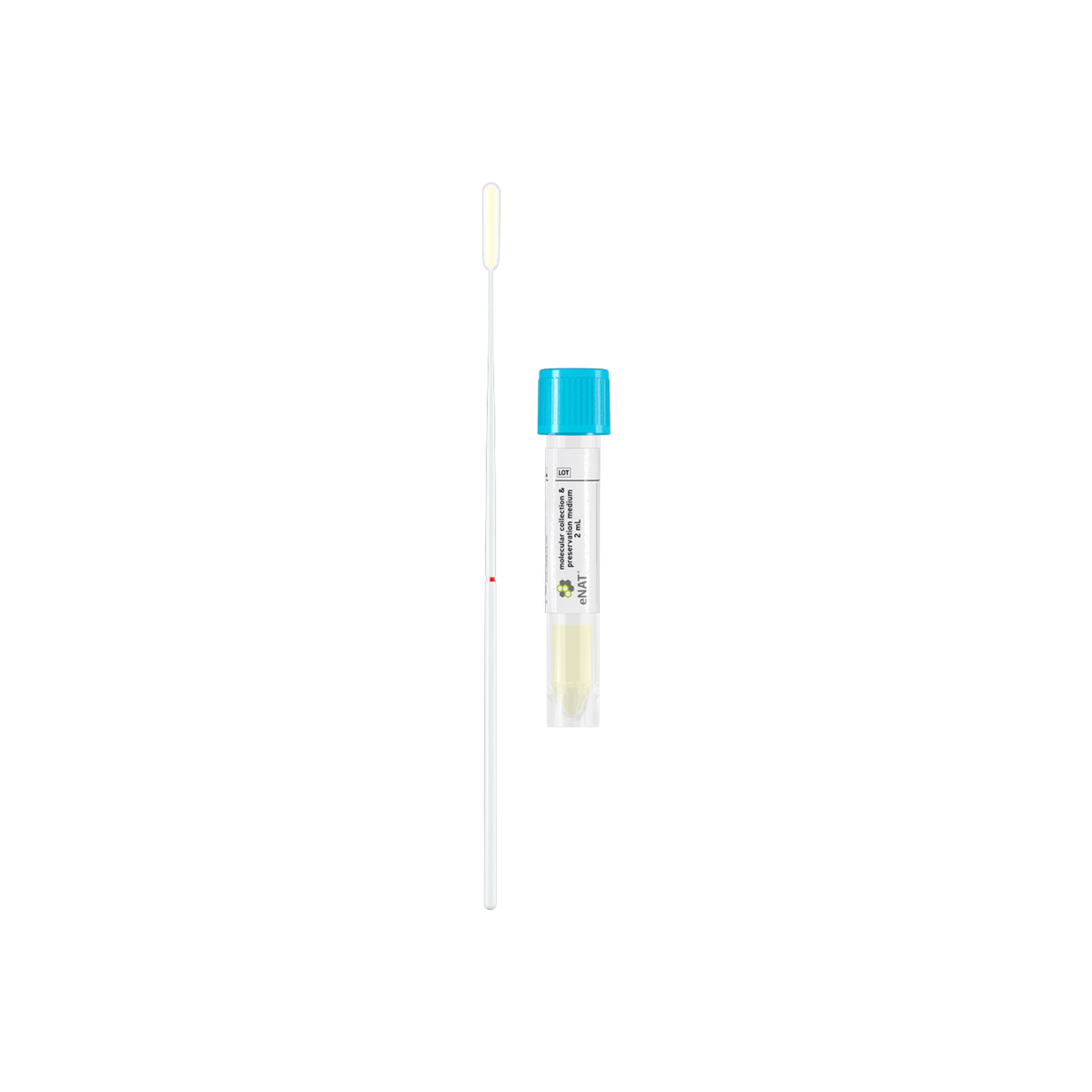 eNAT® Medium 2 mL + FLOQSwab Minitip progressiv (Capture Cap)