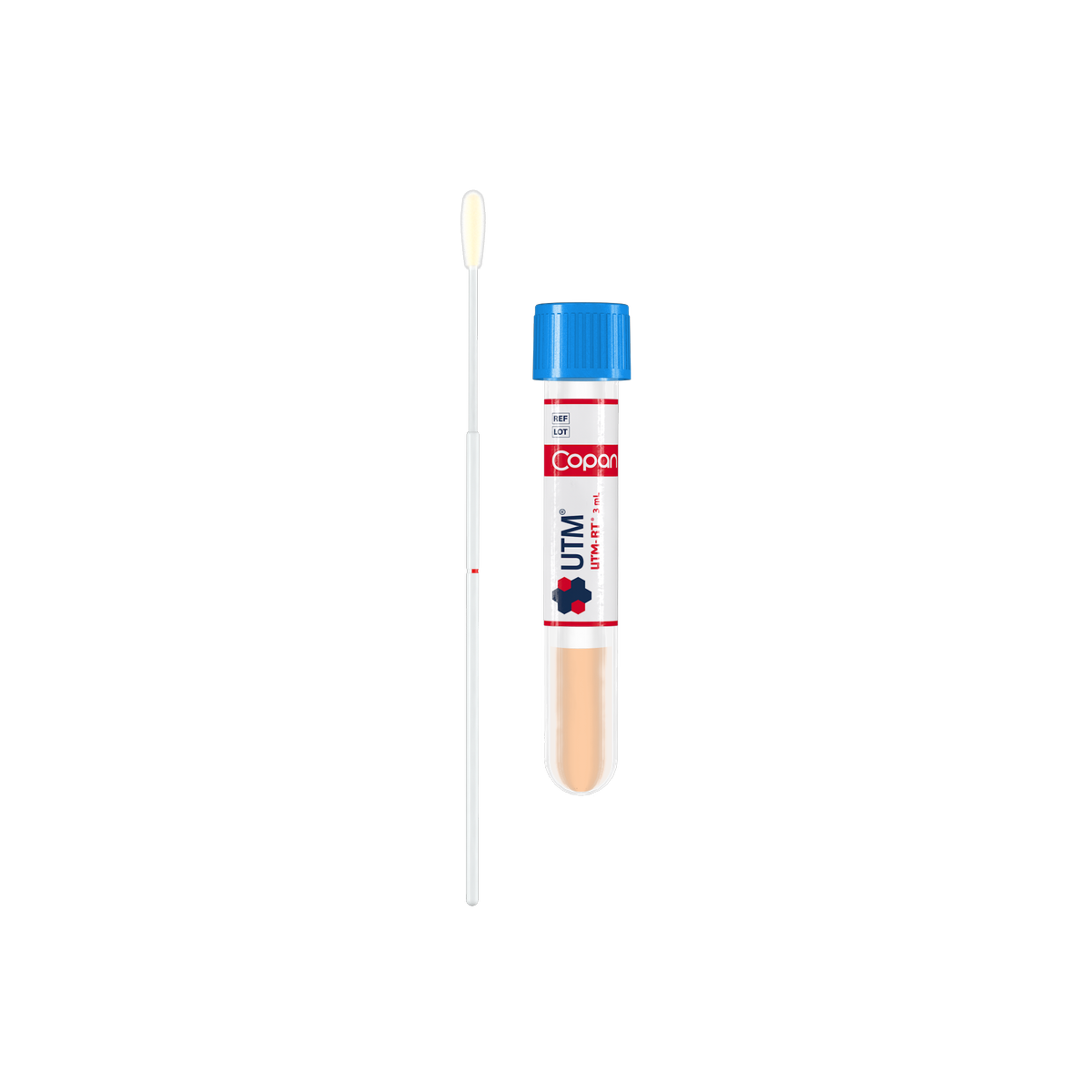 UTM® 3mL Roche + FLOQSwab regulär Rundboden 15,5x95mm ohne beads