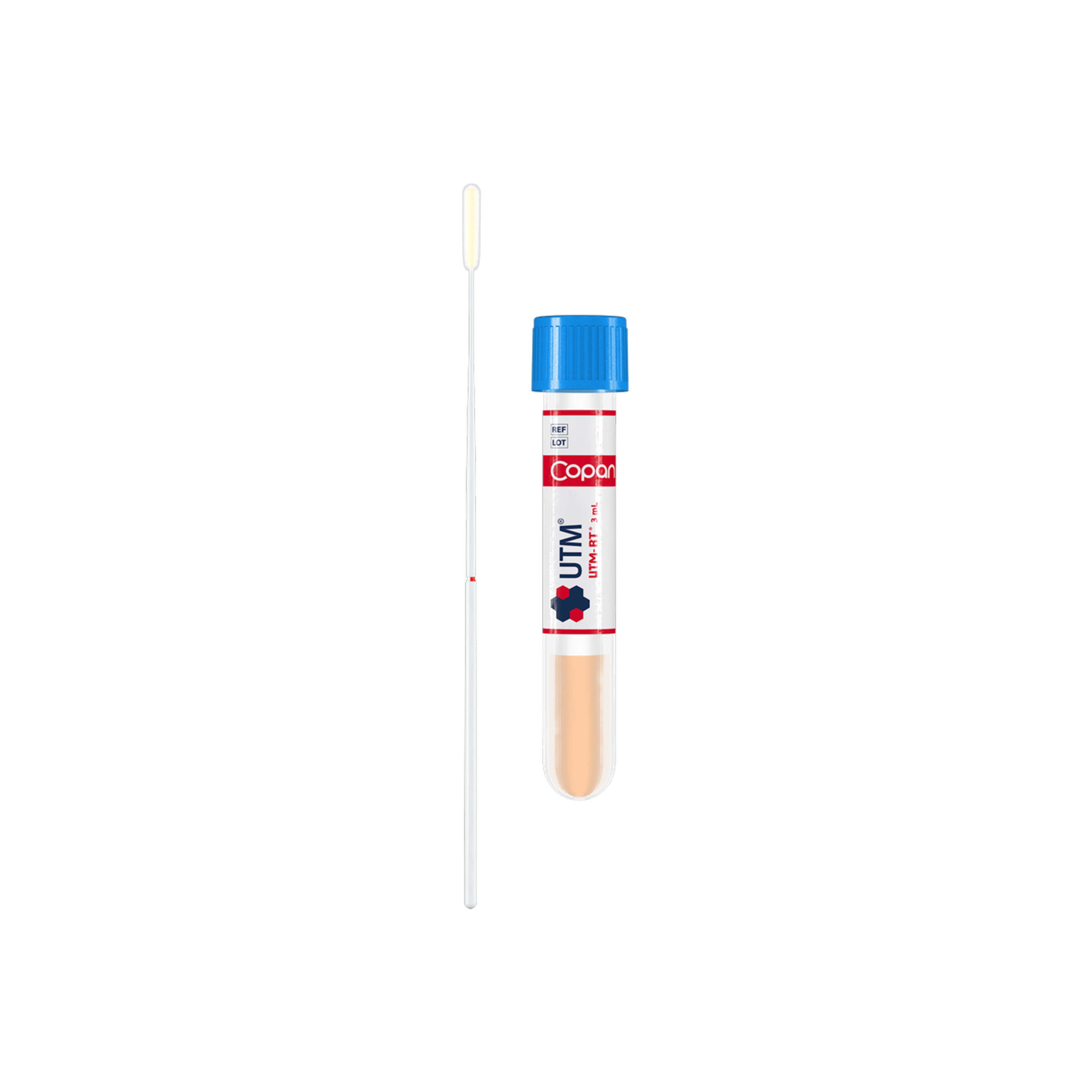 UTM® 3mL Roche + FLOQSwab Minitip Rundboden 15,5x95mm ohne beads